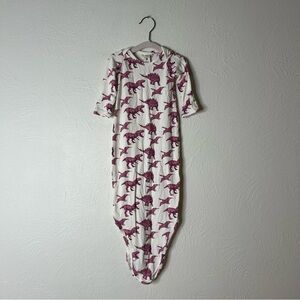 Kate Quinn Baby Sleep Gown Dinosaur Print Bamboo Long Sleeve Stretch Size 0-3M